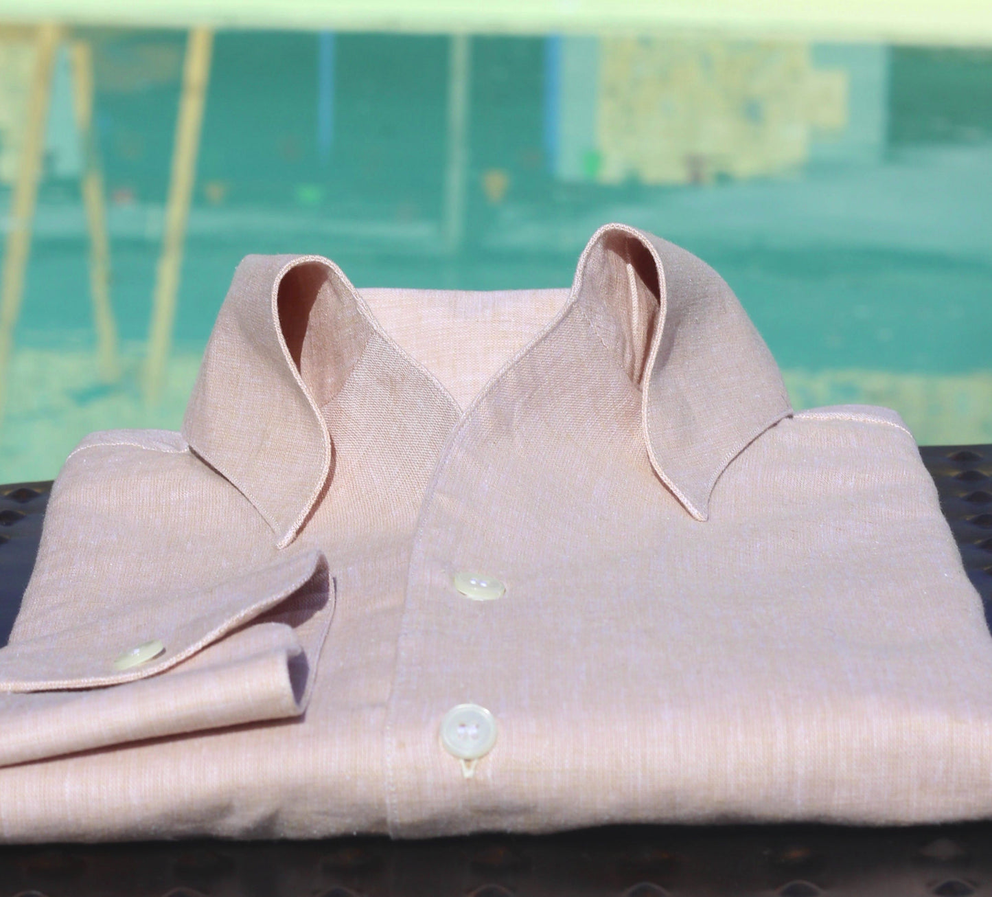 chemise 1 piece beige orangé