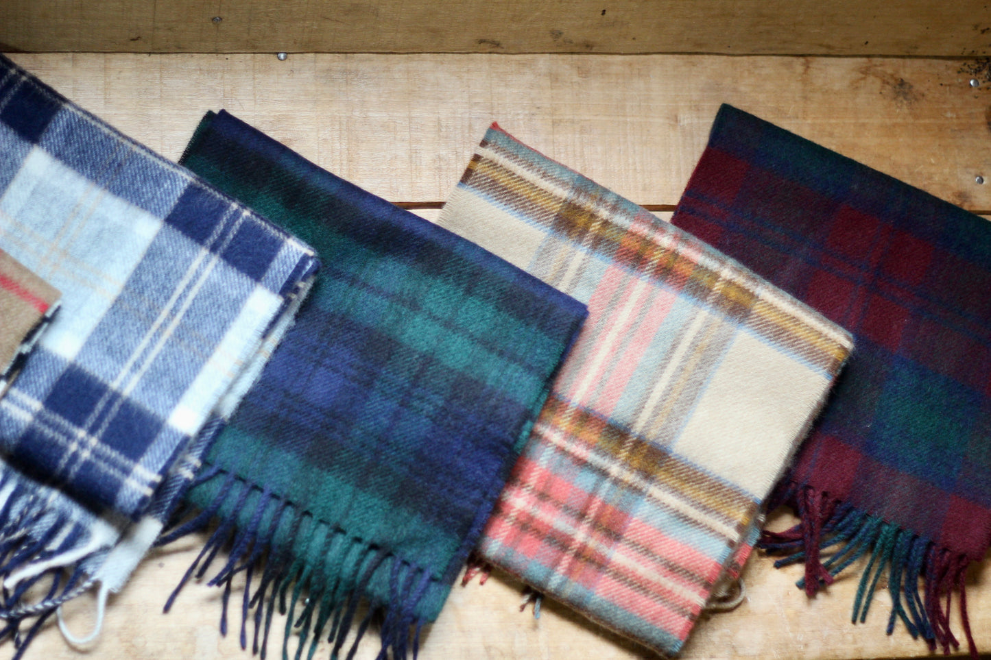 ÉCHARPE TARTAN BEIGE